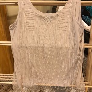 Stunning ultra feminine beaded sleeveless tunic